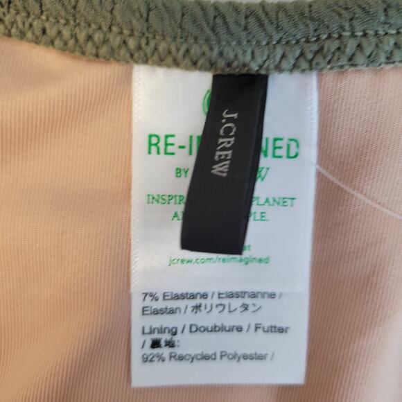 NWT J.Crew Textured Curved Waist Cheeky Bikini Bottom Beach Vacation Size L - Picture 4 of 6